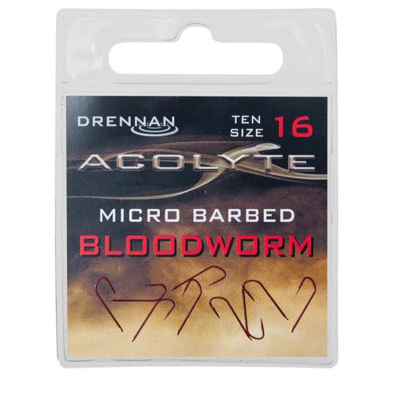 DRENNAN ACOLYTE BLOODWORM HOOKS SIZE 16  (B-1-46)