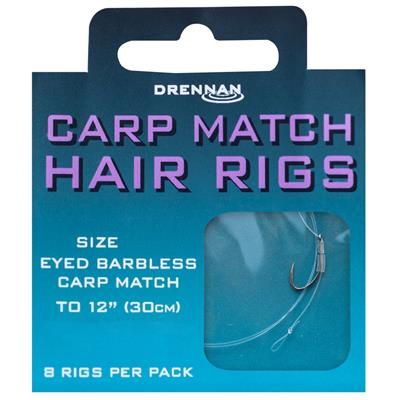 DRENNAN Carp Match Hair Rigs 18 to 4lb  (C-4-20)