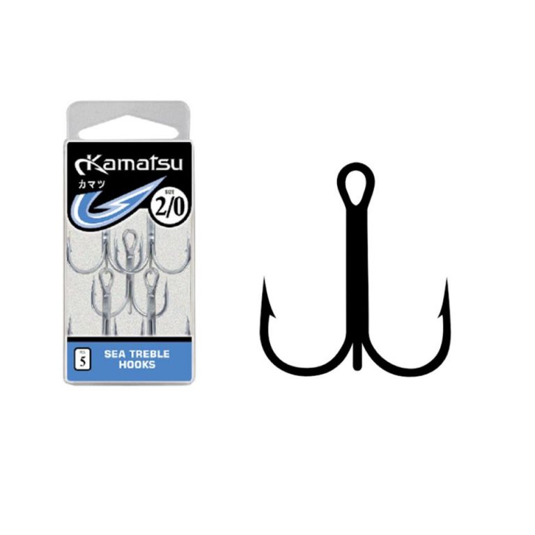 TREBLE HOOK SEA SIZE 3/0 SS 5PCS/OPP.