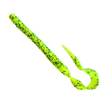 E-SOX  CURLY WORMS , CHARTREUSE  (D-5-1)