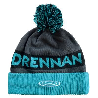 DRENNAN Aqua -Black Bobble Hat