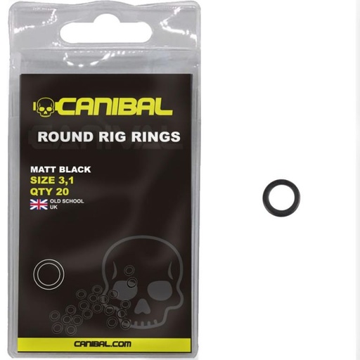 [CN23AC03] CANIBAL Round Rig Rings, 3.1mm 20 UND  (E-1-77)