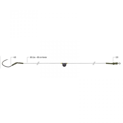 [865100001] CATFISH RIG WITH RATTLE, RATTLE SNAKE 4/0/80cm/80L