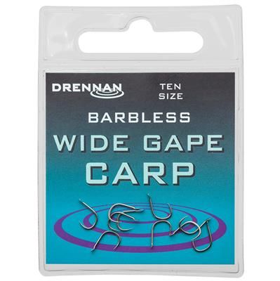 [HSWGCB010] DRENNAN Barbless Wide Gape Carp 10  (B-1-60)