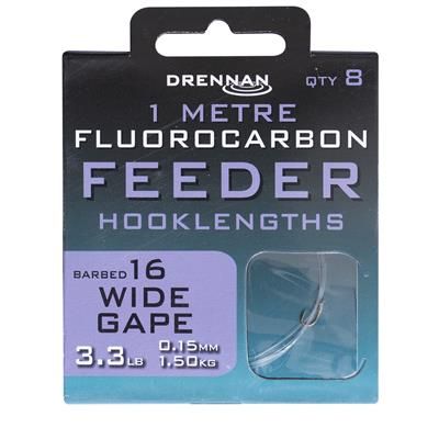 [HNFFWDGM16] DRENNAN FLUOROCARBON 1MT FEEDER WIDE GAPE 16  (C-4-75)