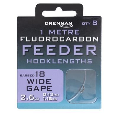 [HNFFWDGM18] DRENNAN FLUOROCARBON 1MT FEEDER WIDE GAPE 18  (C-4-76)