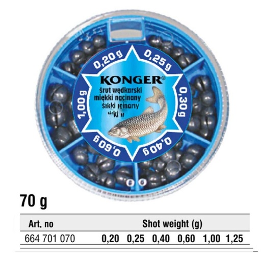 [664701070] KONGER NOTCHED FINE SHOTS IN BOX 70g  (G-3-16)