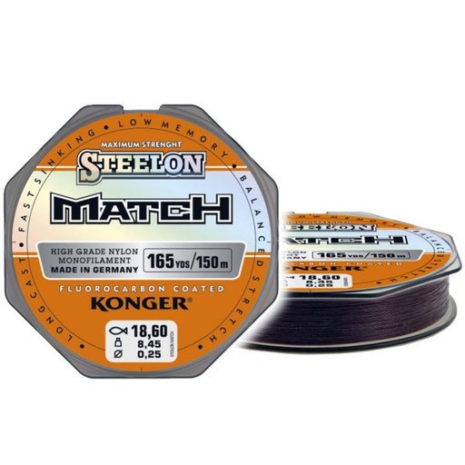 [252150022] KONGER STEELON MATCH FLUOROCARBON COAT 0,22mm/150m